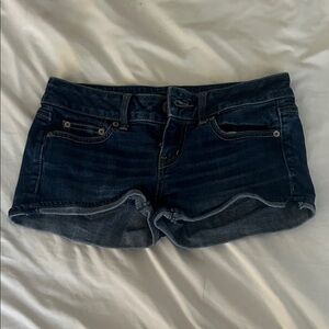 navy blue american eagle jean shorts